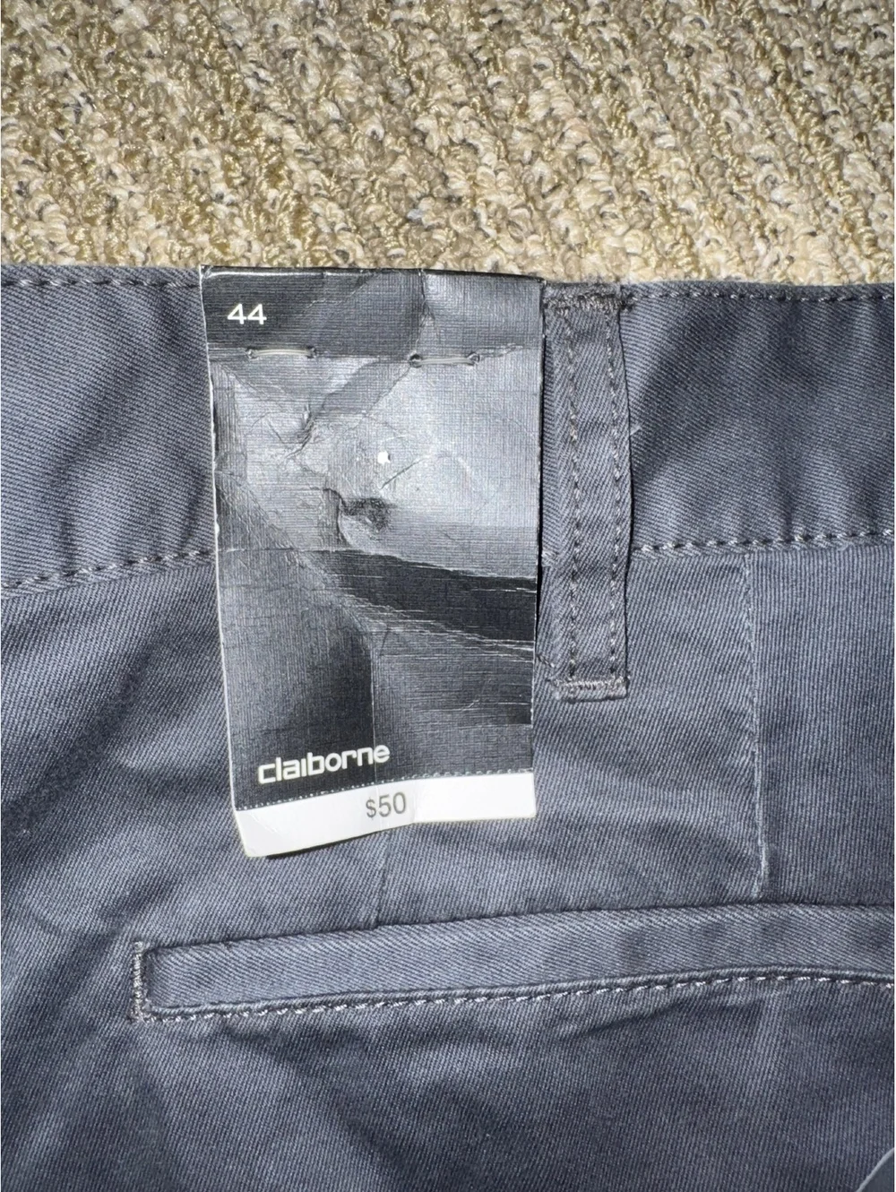 Men’s Claiborne black chino shorts Size 44” new with tags